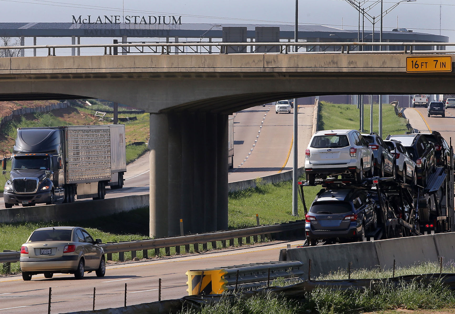 Overpass is a great place to repair a car Overpass is a great place to repair a car